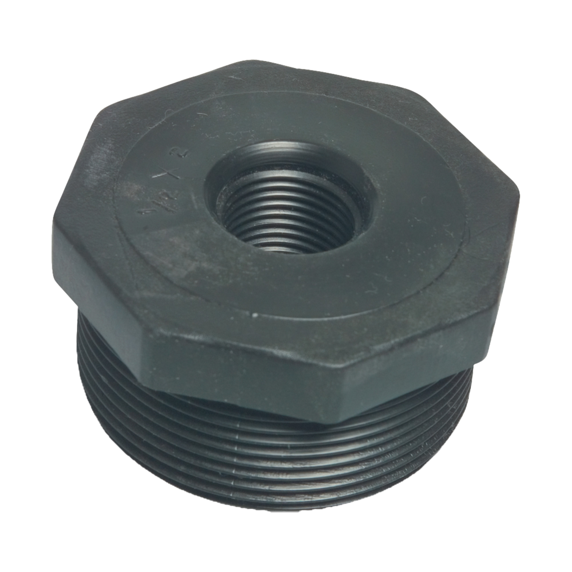 PP Reduzier Stück 1 1/4" IG x 2" AG, 10 bar, schwarz