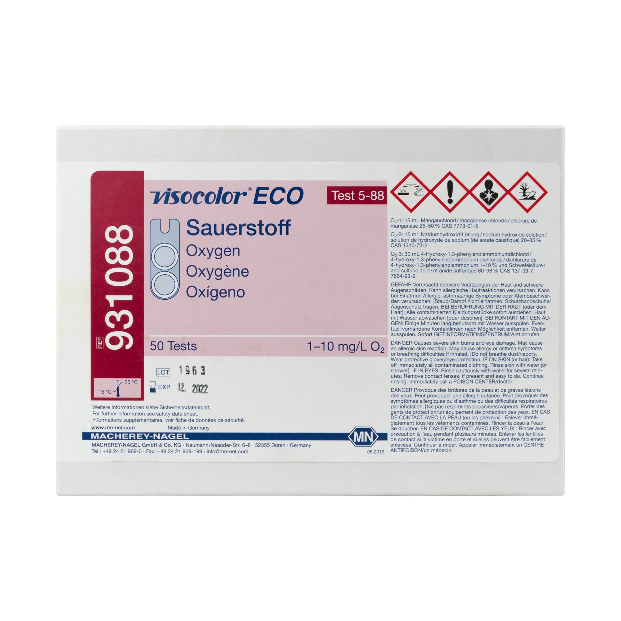 Kolorimetrischer Test ECO Sauerstoff