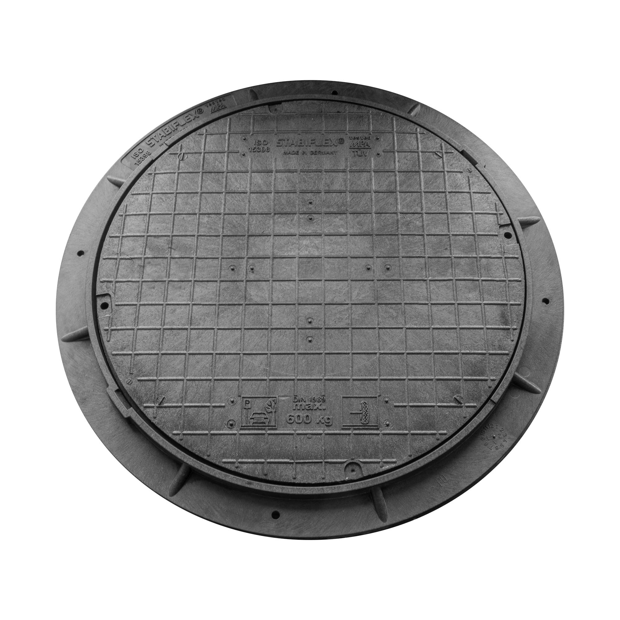 Schachtabdeckung mit Flanschrahmen 35 kN ohne Griffmulden