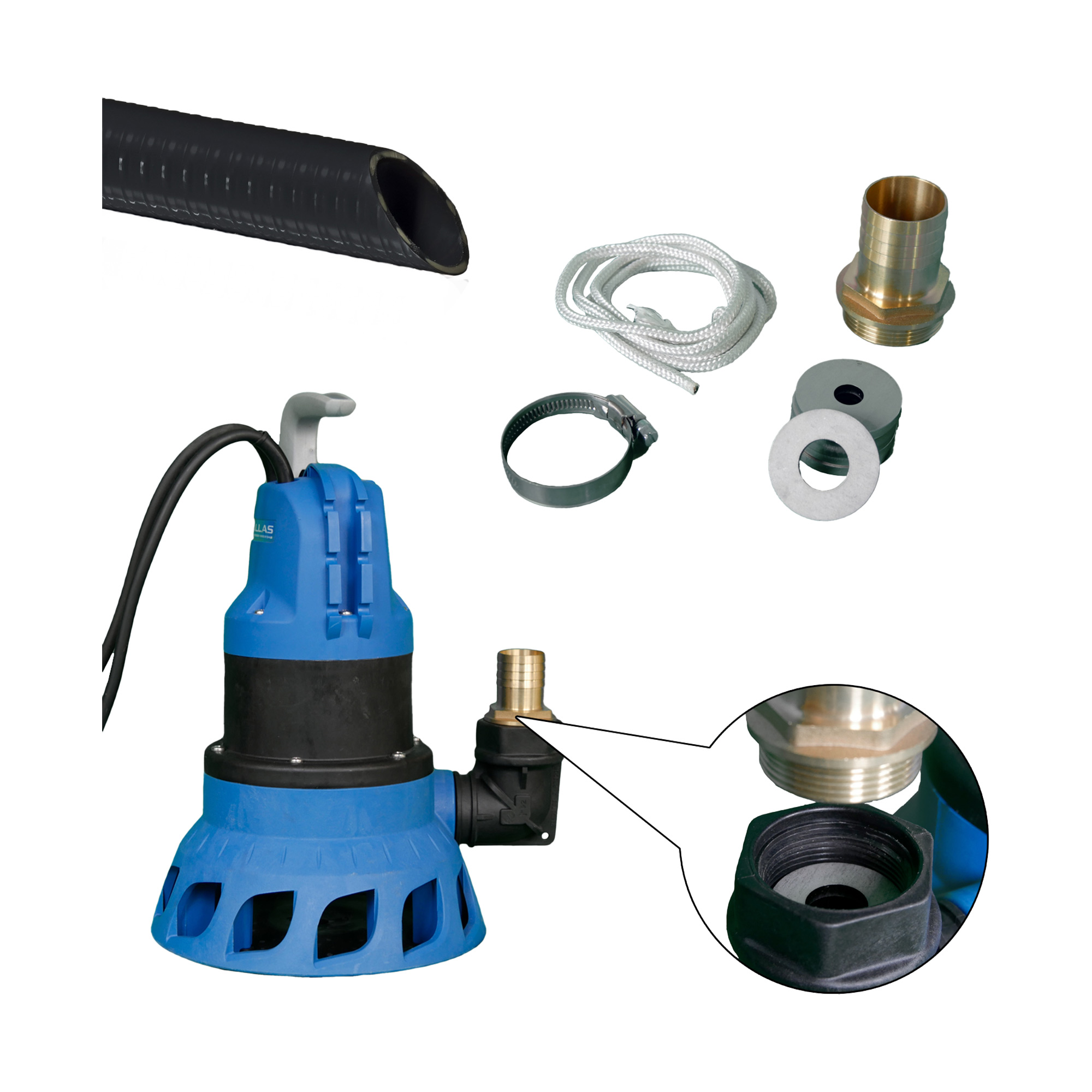 Retention drainage package PRO pump with defined outlet