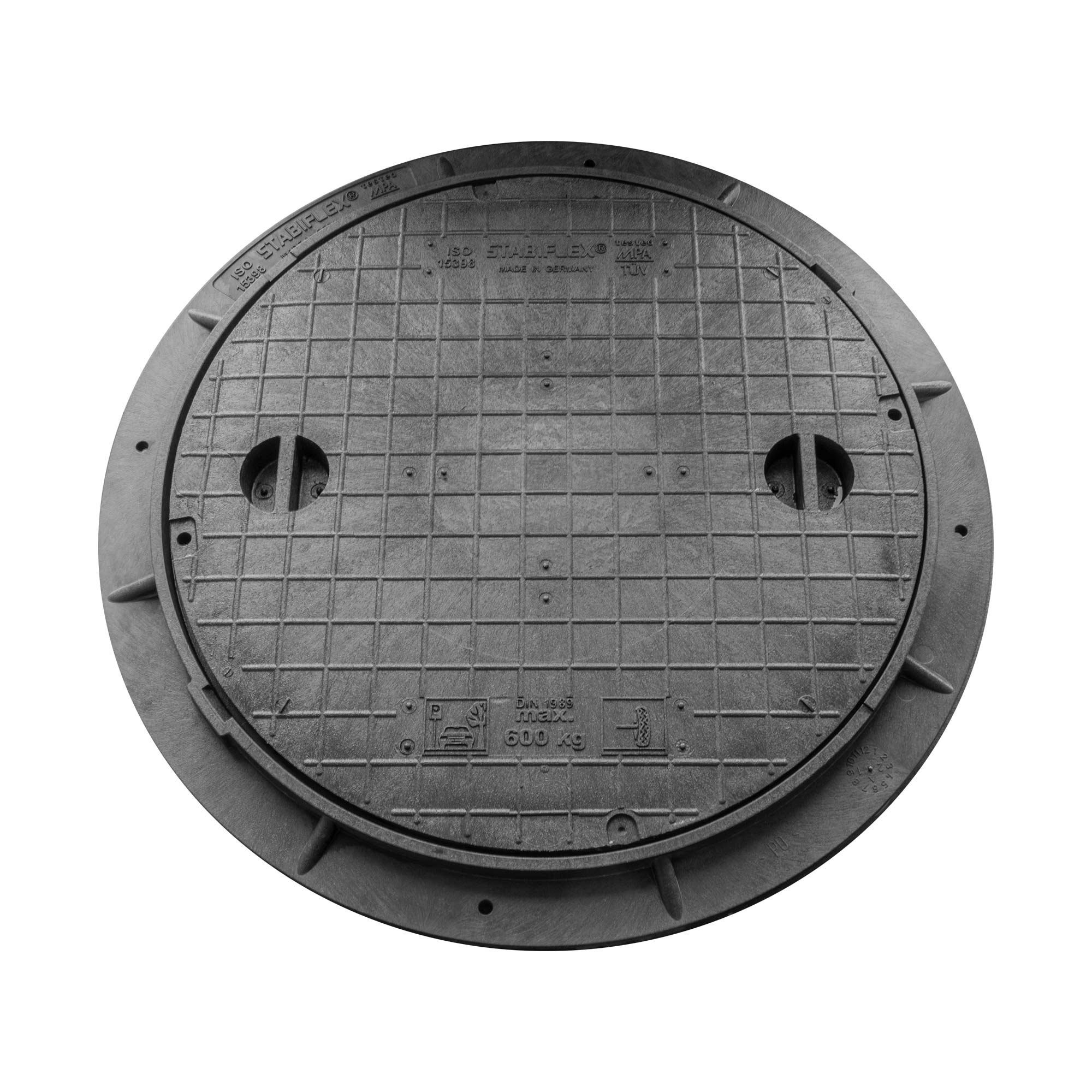 Shaft cover with flange frame 35 kN with recessed grip