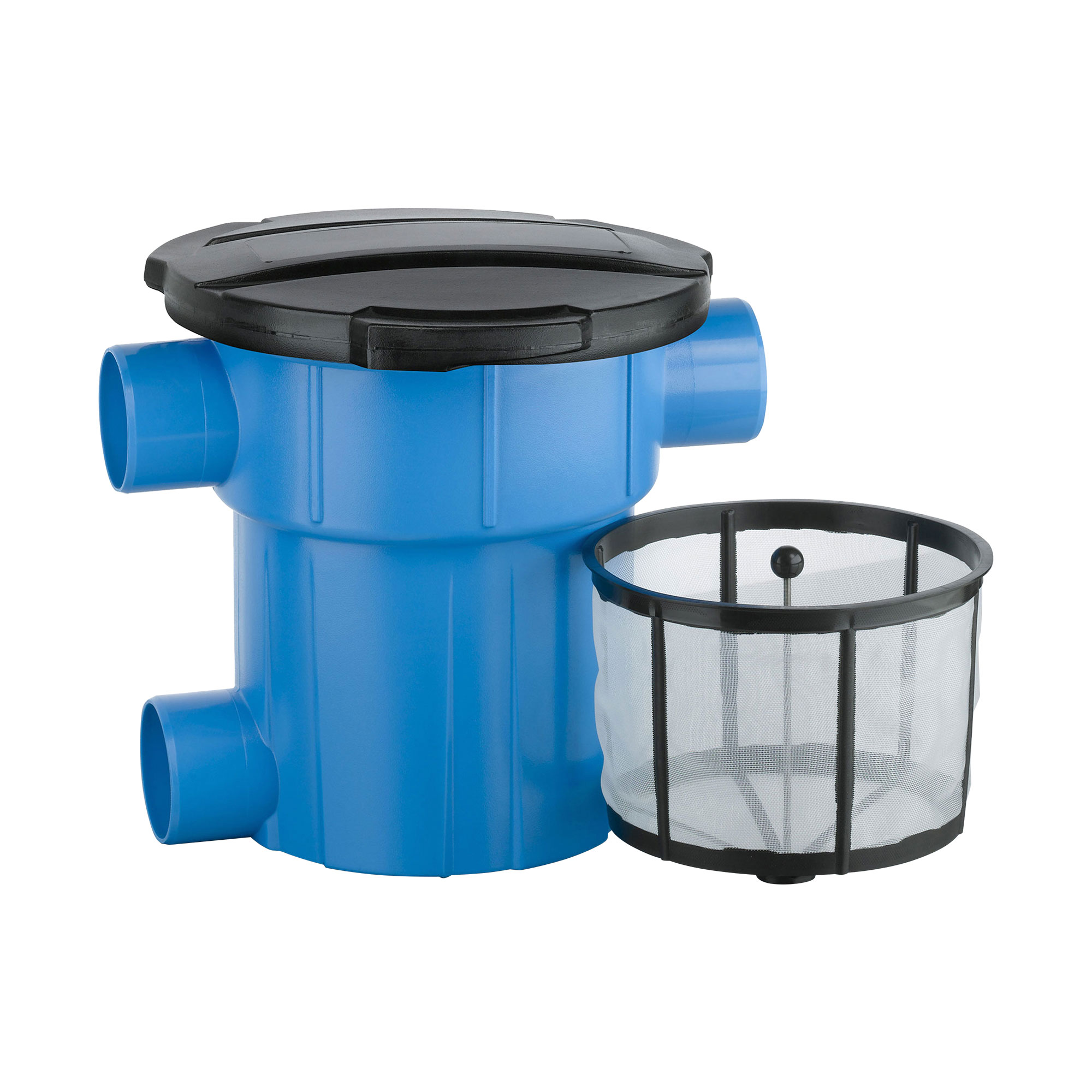 Garden basket filter with lid for installation in the ground