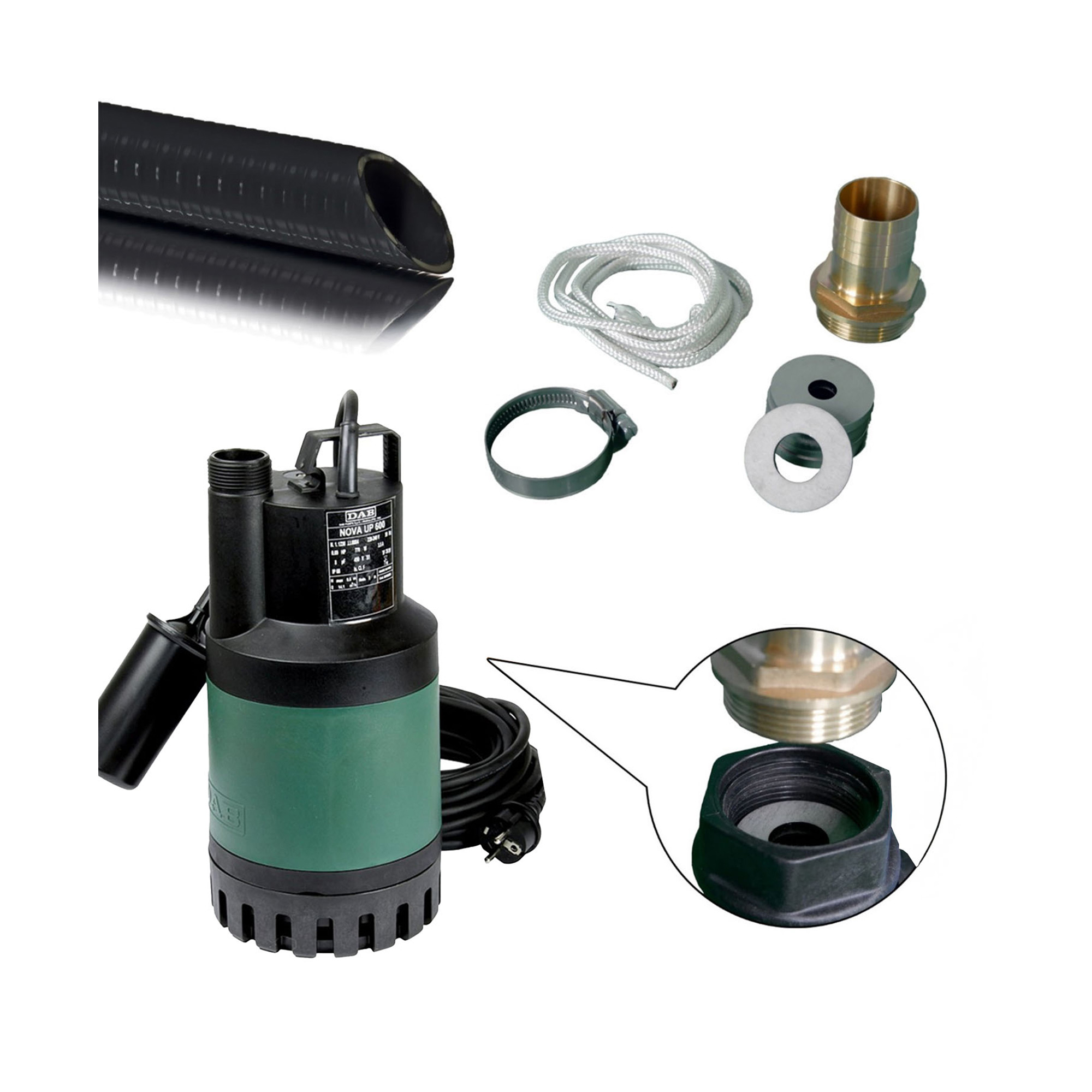 Retention drain pump with spout