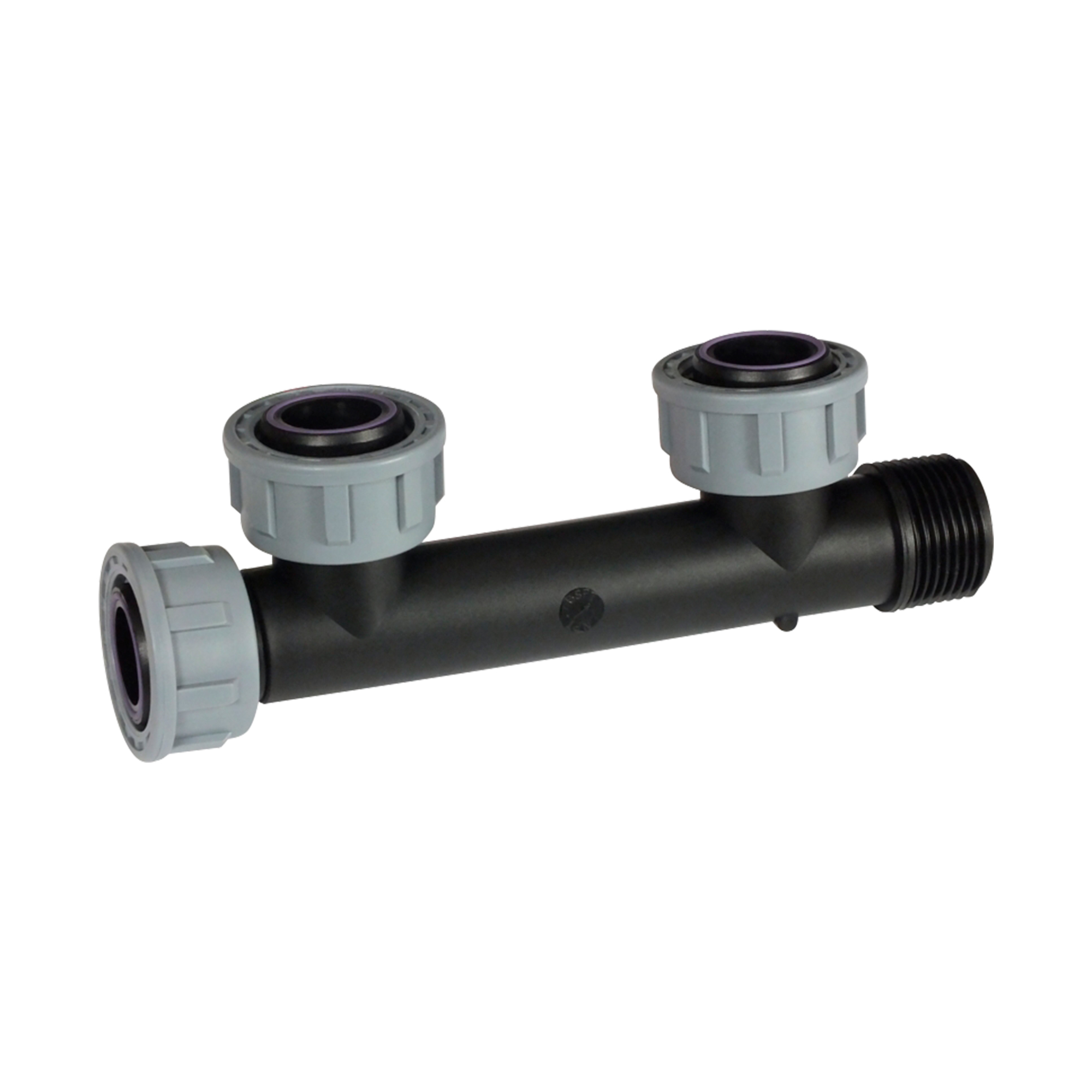 Multi-T-Verteiler 3x O-Ring-Dichtung 1" IG x 1" AG