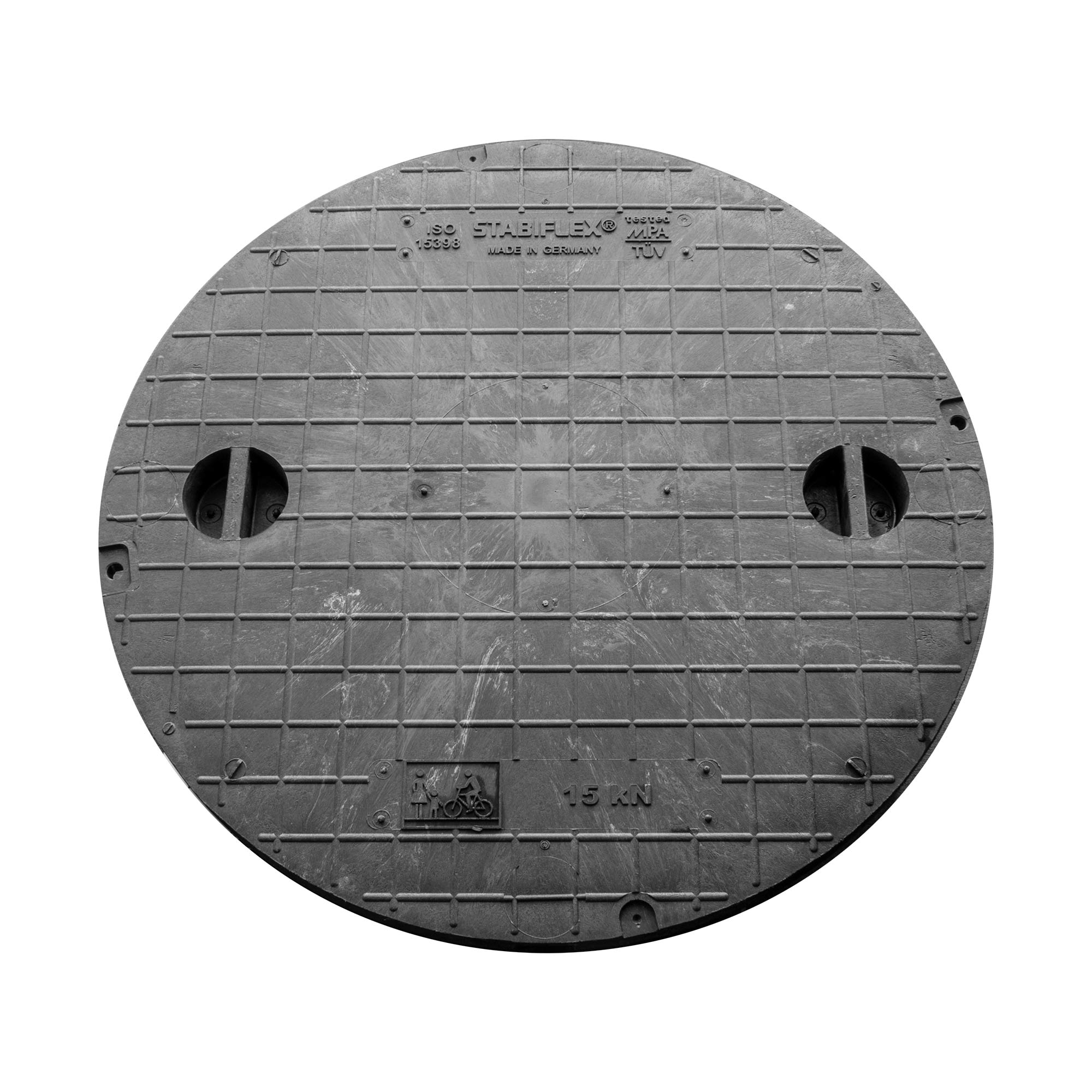 Schachtabdeckung ohne Flanschrahmen 15 kN mit Griffmulden