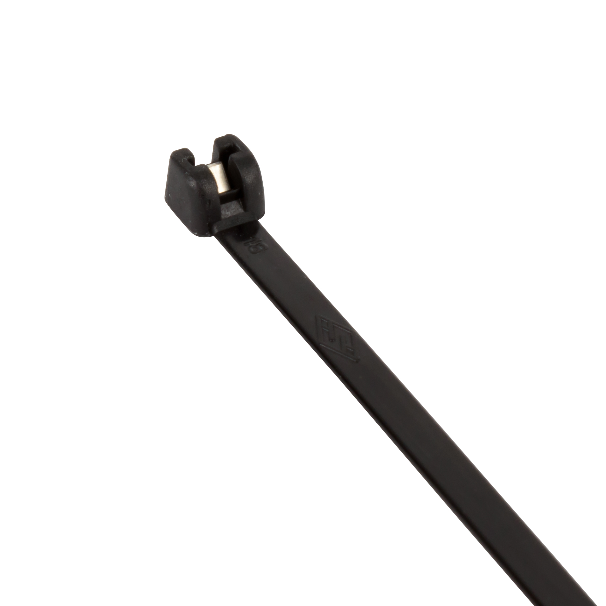 Cable connector with steel tongue 290 x 4,5 mm black