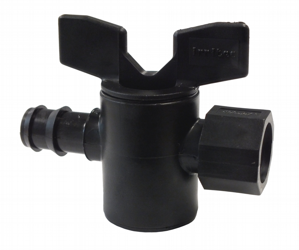 PP Absperrhahn 3/4" IGx25mm Tülle, 19mm Schlauch