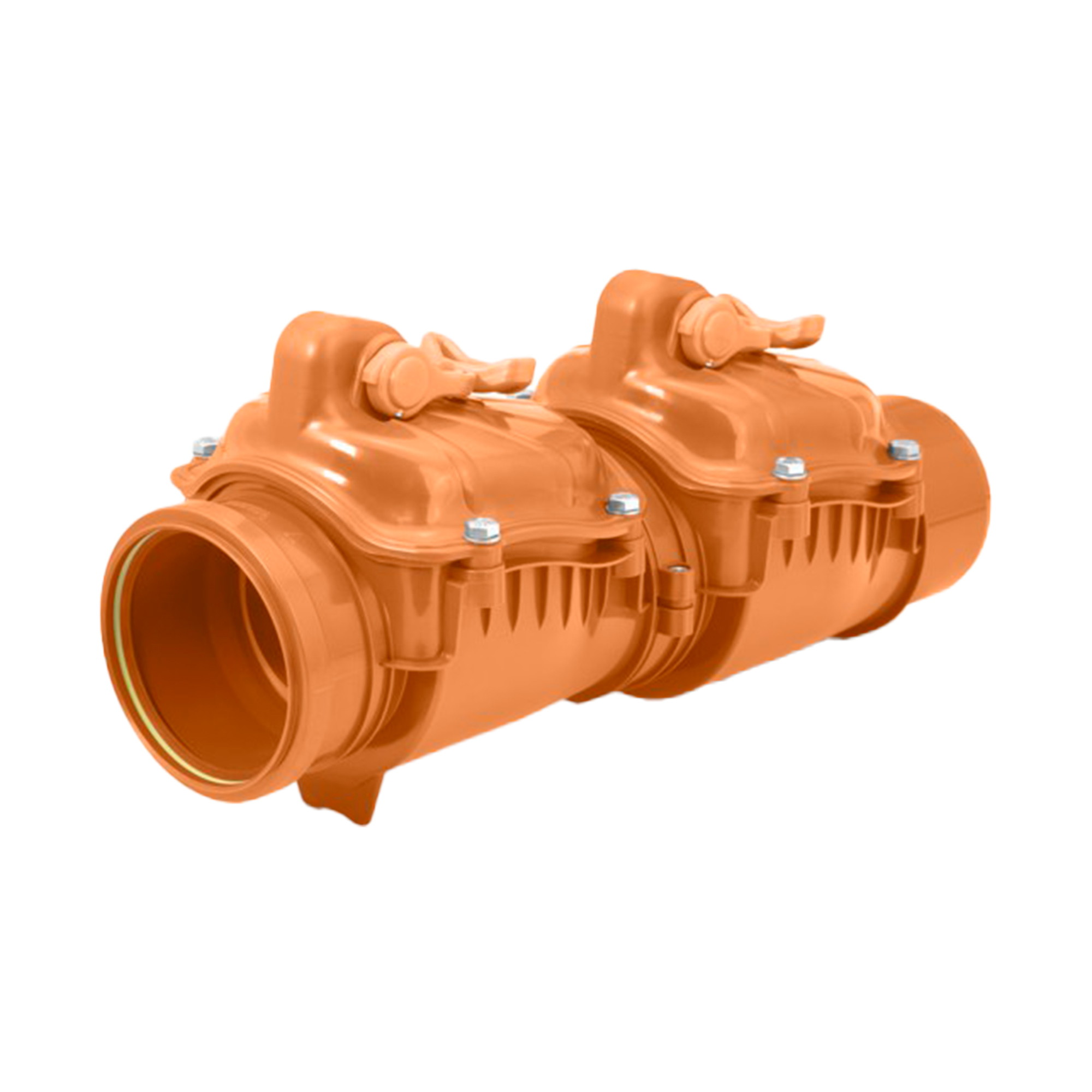 Doppelrückstauklappe DN110 mit zusätzlichem Handverschluss