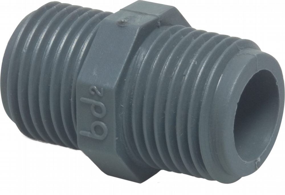 PP Doppelnippel 1/2" AG