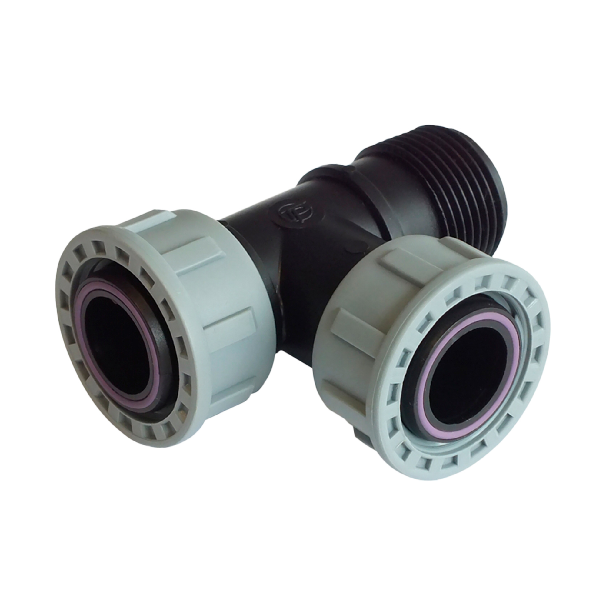T-distributor 2x O-ring-seal G 1" female x G 1" male