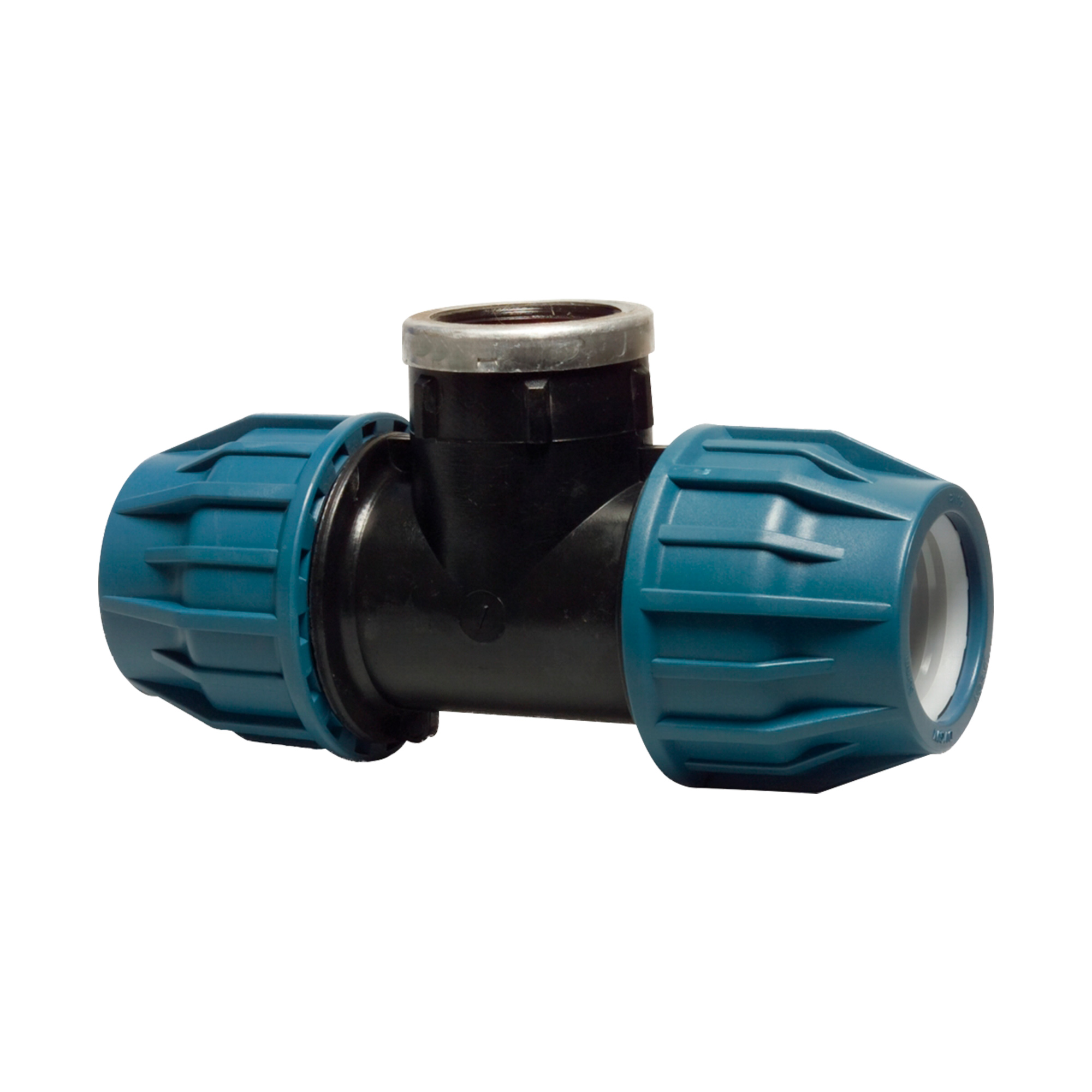 PP Kupplung T-Stück 90° 32 mm x 3/4" IG x 32 mm