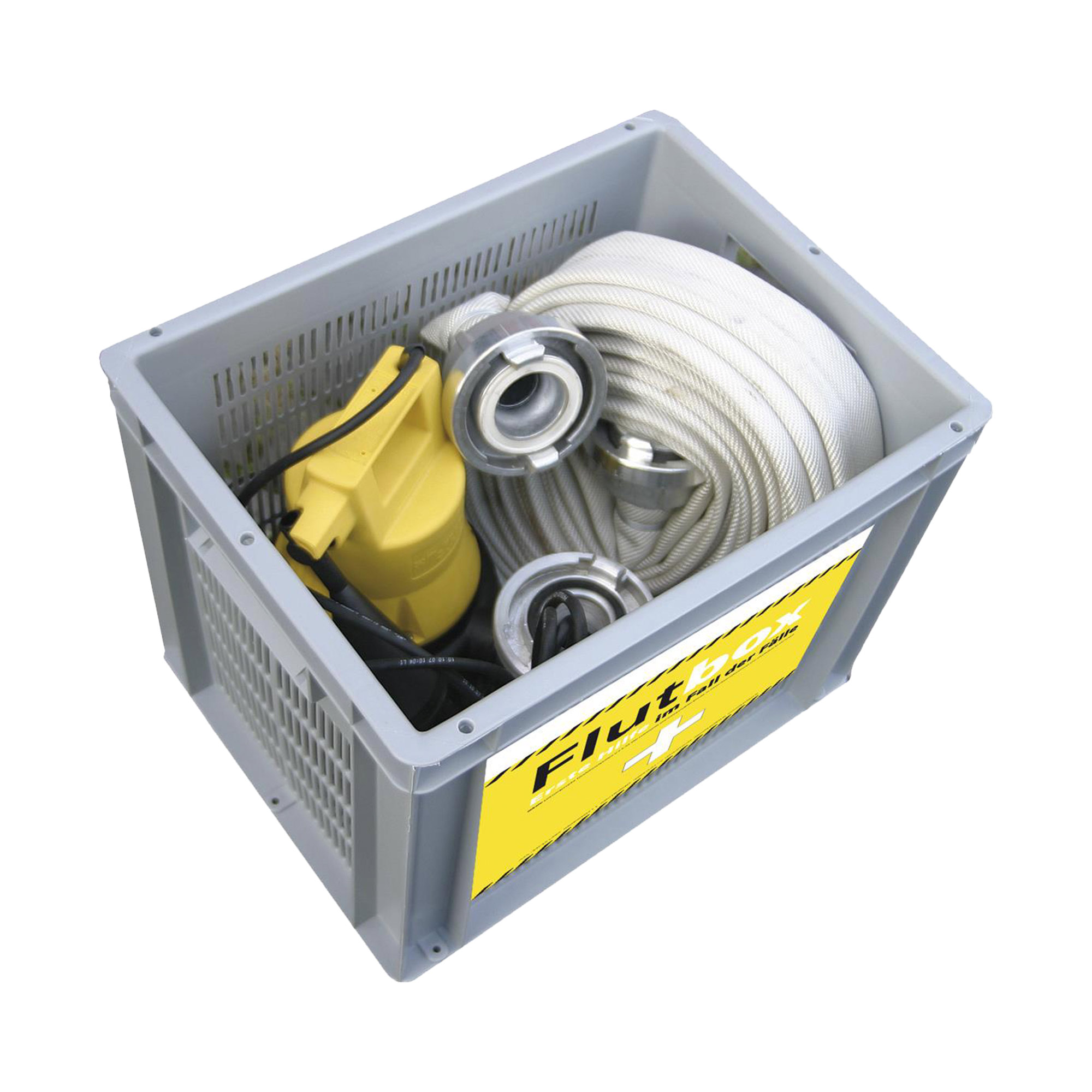 Die Flutbox – Das Erste-Hilfe Set bei Hochwasser; Fabrikat: Pentair Jung Pumpen, Made in Germany