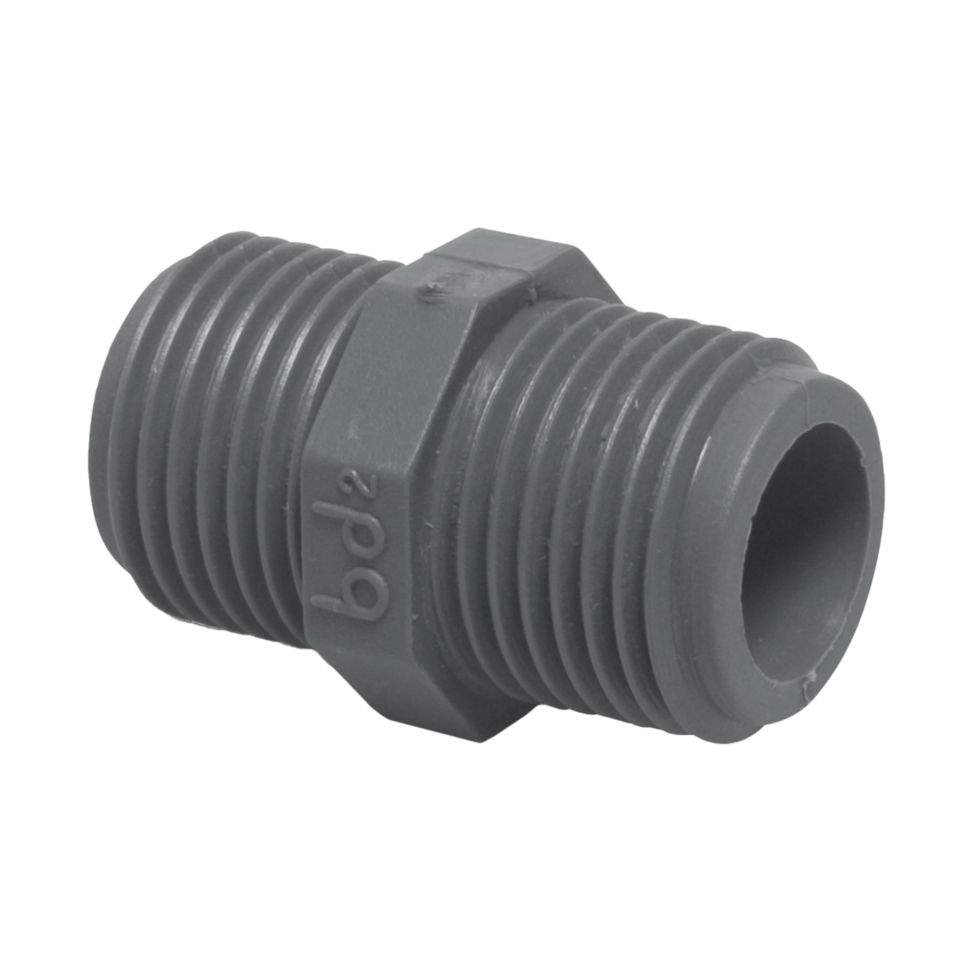 PP Doppelnippel 3/4" AG grau